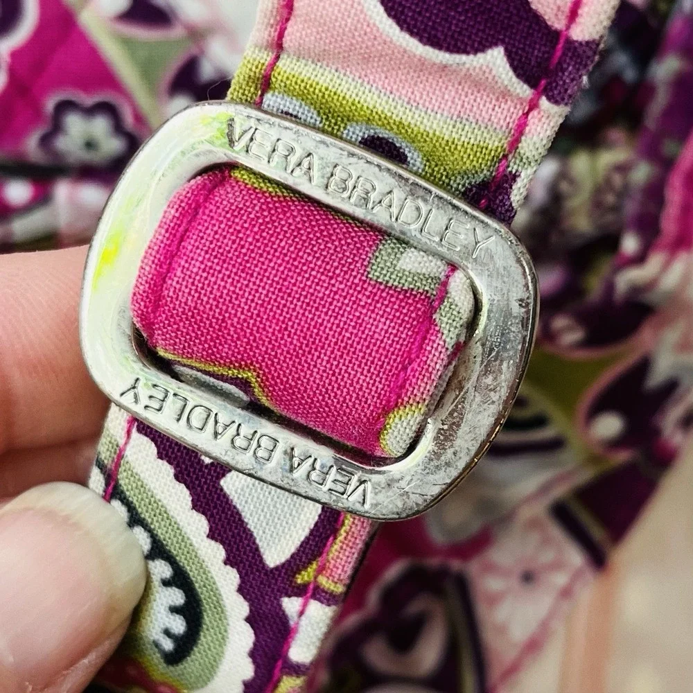 Vera Bradley Retired 2010 'Very Berry Paisley' Small Backpack Adjustable Strap - Picture 7 of 9